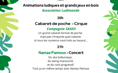 Samedi 30 juillet : Jeux, Cirque et Concert au parc des Merlettes